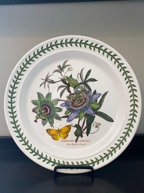 Portmeirion The Botanic Garden 1972 Rare Blue Passion Flower Dinner Plate